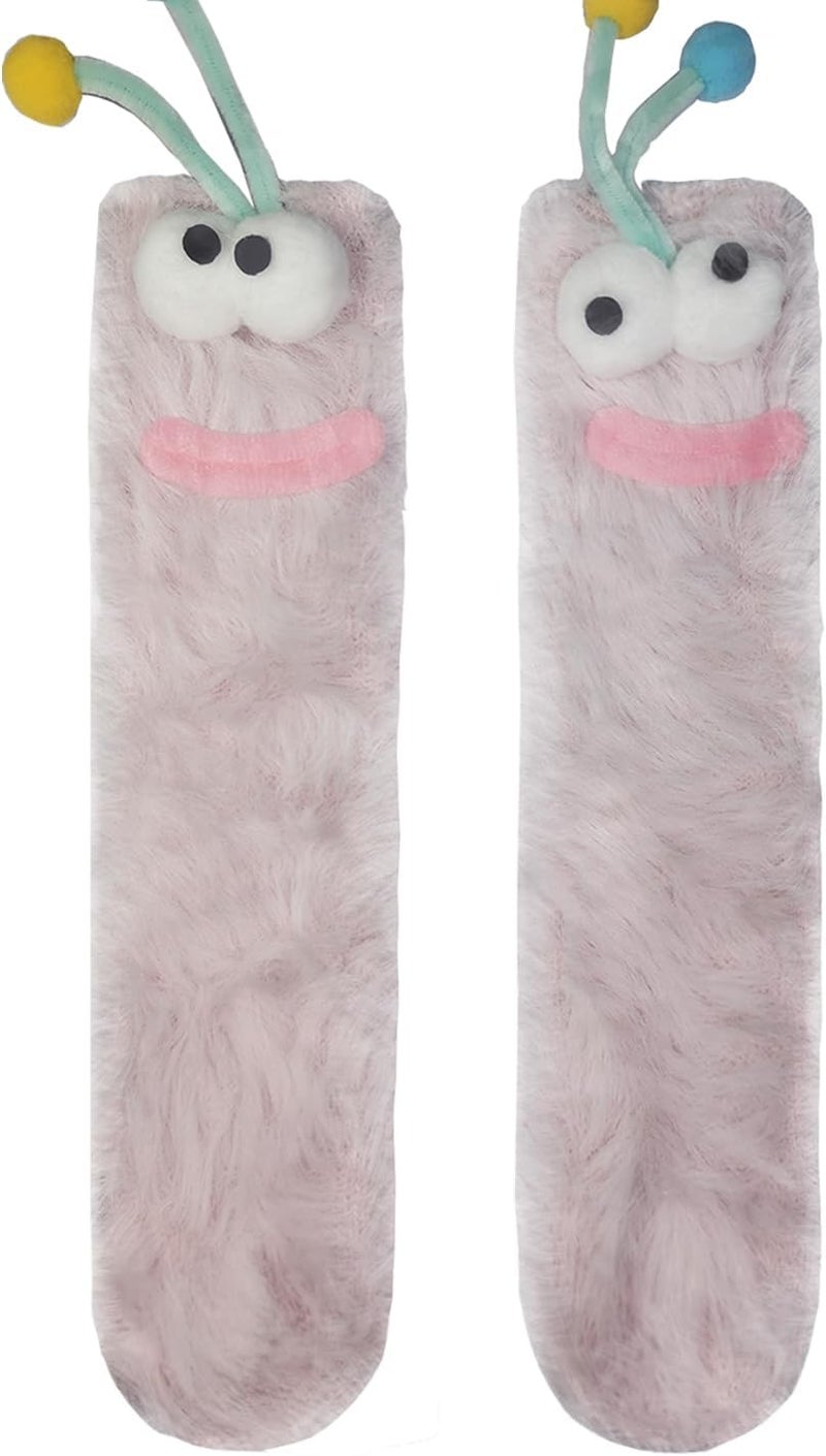 TFTSR Crazy Funny Fuzzy Silly Socks for Kids Women,Girls Fluffy Slipper Novelty Fun Socks,Boy Men Cute Cozy Soft Animal Socks - Image 1